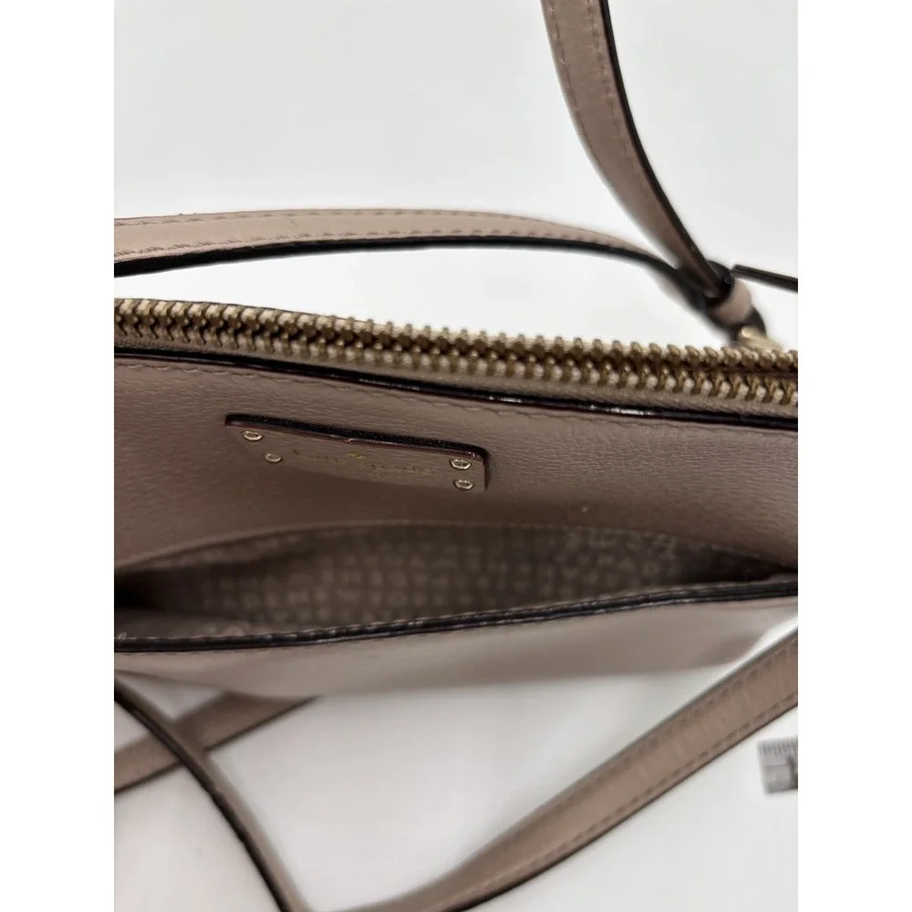Kate Spade New York Pebbled Leather‎ Crossbody Bag Taupe Blush Adjustable Strap